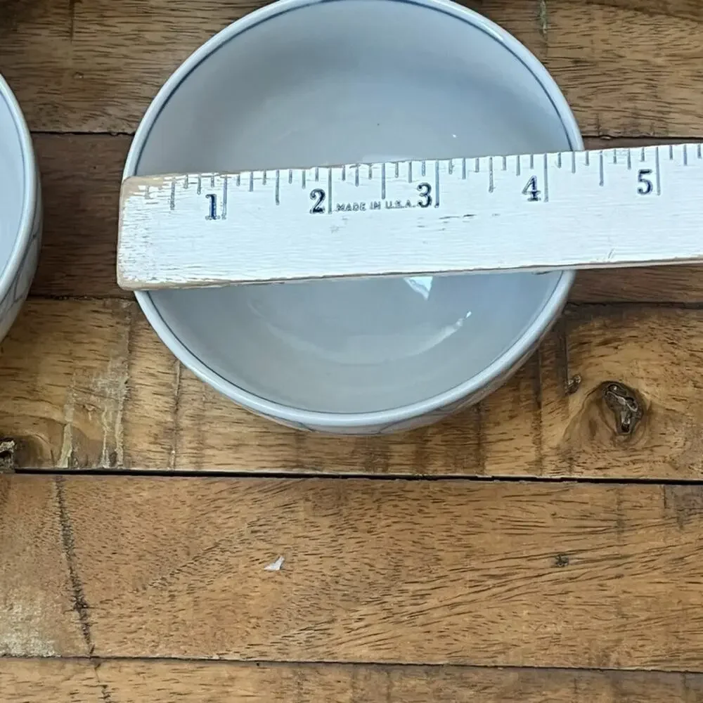 IKEA Blue Bubbles Ceramic Bowl Set of 4 4.4
